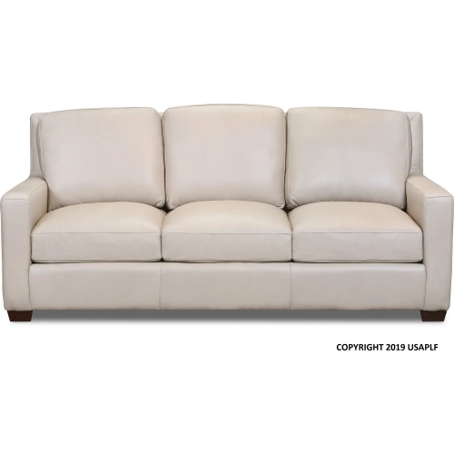 6350 Sofa in Pebble Bone Beige Top Grain Leather